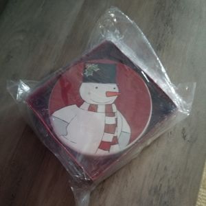 St. Nicholas Square Snowmen Coasters - Set of 4